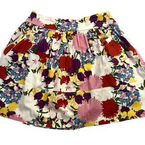 Context Bright Colored Casual Floral Spring Zip Skirt Size Medium Party Date